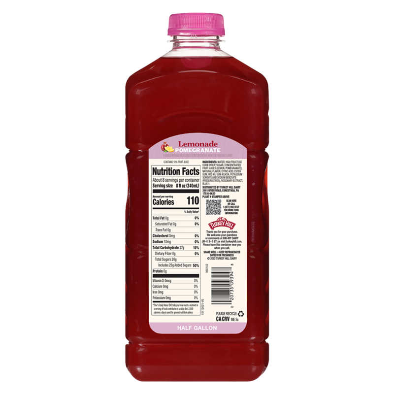 Turkey Hill Pomegranate Lemonade 64oz Drinks fast delivery by App or