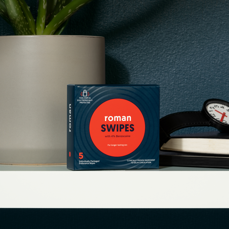 Roman Swipes 4 Male Desensitizing Benzocaine Wipes 5pk Bath & Beauty