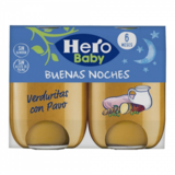 Hero Baby Buenas Noches Légumes avec dinde, sans gluten, 6m+, 2 x 190g