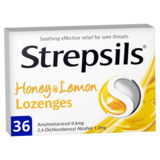 Strepsils Honey & Lemon Lozenges, 36pcs