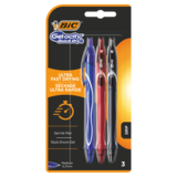 Bic Gel-Ocity Quick Dry Assorted Gel Roller Pens 3 Pack, 1pcs