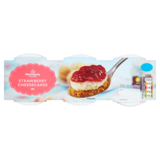 Morrisons Strawberry Cheesecakes, 3 x 100g