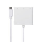 Nikkai USB-C to USB-C/HDMI/USB-A Multi-Port Hub, White, 1pcs