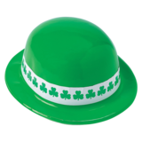 Neon Green Shamrock Band Derby Hats