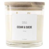 Public Goods Cedar & Suede Soy Candle 12.3oz