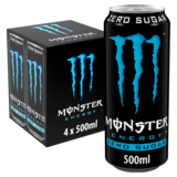 Monster Energy Absolutely Zero, 4 x 500ml