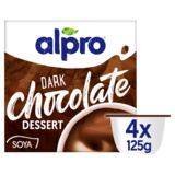 Alpro Dark Chocolate Soya Dessert, 4 x 125g