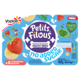 Petits Filous No Added Sugar Strawberry & Banana Fromage Frais, 6 x 47g