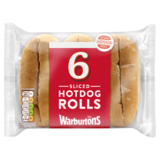 Warburtons Hot Dog Rolls, 6s