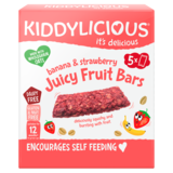 Kiddylicious Banana & Strawberry Juicy Fruit Bars, 5 x 20g