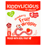 Kiddylicious Strawberry Fruit Wriggles, 4 x 48g