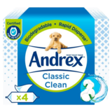 Andrex Classic Clean Washlets 4pk, 1pcs