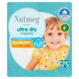 Nutmeg Ultra Dry Nappies Size 6+, 26pcs