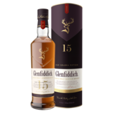 Glenfiddich 15 Year Old Single Malt Speyside Single Malt Scotch Whiskey, 70cl