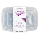 2-Section Meal Prep Food Container & Lid Set 10ct
