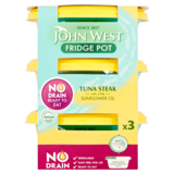 John West No Drain Tuna Steak In Sunflower Oil, 3 x 110g