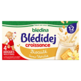 Blédina Blédidej brique de lait et céréales saveur vanille dès 4 mois, 4 x 250ml