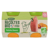 Blédina les recoltes bio patates douces des 4/6 mois pots, 2 x 130g