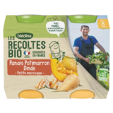 Blédina les recoltes bio pots panais potimarron dinde des 8 mois, 2 x 200g