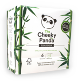 Cheeky Panda Papier toilette en bambou sans plastique 3 plis, 4Rouleaux