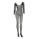 Leg Avenue Fishnet Bodystocking À Manches Taille Unique, 1pcs