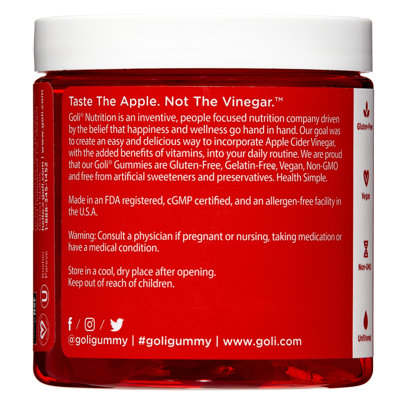 Goli Apple Cider Vinegar Gummies 30ct Health fast delivery by App or