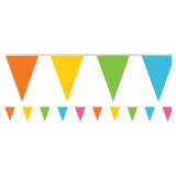 Multicoloured Paper Bunting, 4.5m, 1pcs