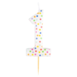 Number 1 Dots Candle , 1pcs
