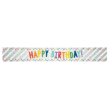 Happy Birthday Stars Foil Banner , 1pcs
