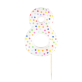 Number 8 Dots Candle , 1pcs