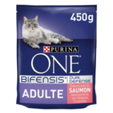 Purina one Croquettes Chat Adulte Saumon Riz, 450g