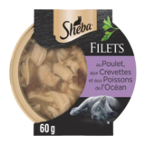 Sheba Filets Pour Chat Au Poulet Et Aux Crevettes, 60g