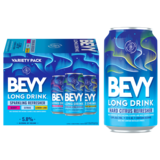 Bevy Long Drink Hard Sparkling Variety Pack Refresher, Cocktail Inspired 12pk 12oz Can 5.8% ABV
