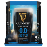 Guinness 0.0% Alcohol Free Draught Stout, 4 x 440ml