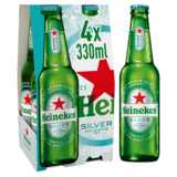 Heineken Silver Lager Beer, 4 x 330ml