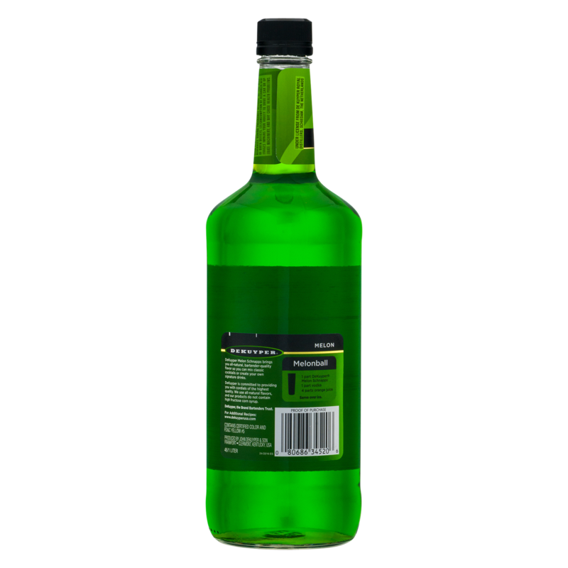 DeKuyper Melon Schnapps Liqueur 1L Alcohol fast delivery by App or Online