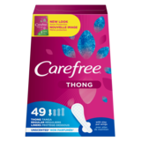 Carefree Thong Panty Liners, Unscented 49ct
