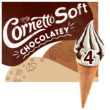 Cornetto Glace à l'italienne Vanille & Cacao, 4 x 140ml