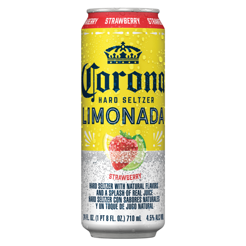 Corona Hard Seltzer Limonada Strawberry Single 24 oz Can 4.5 ...