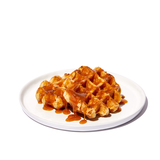 The Waffles With Caramel Sauce