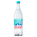 Evian Sparkling Natural Mineral Water, 1L