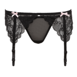 Barely Bare Garter Bows & Panty Set, 1pcs