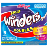 Kellogg's Fruit Winders Rolls Strawberry & Blackcurrent, 5 x 17g