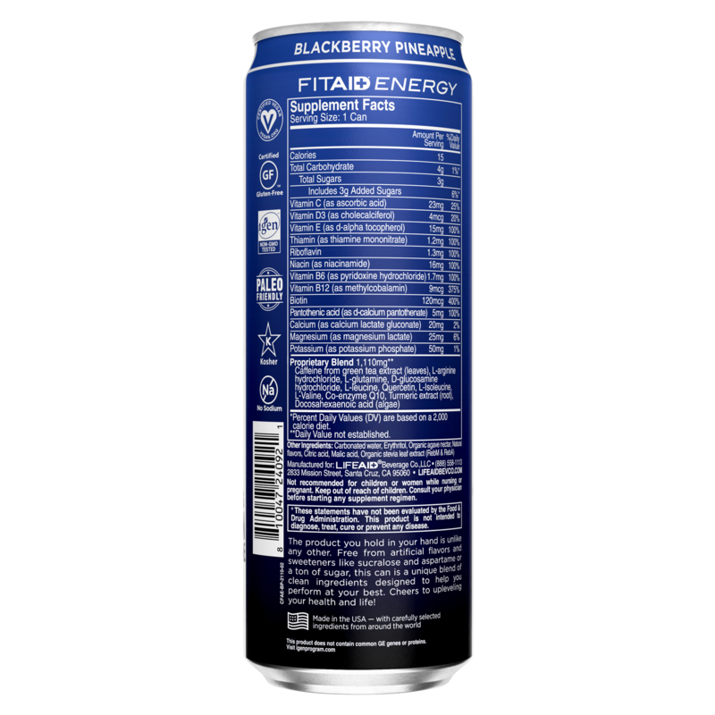 FITAID ENERGY Blackberry Pineapple 12oz : Drinks fast ...