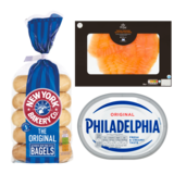 Salmon & Cream Cheese Bagels