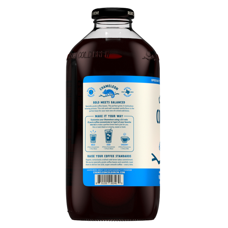 Chameleon Cold Brew Vanilla Coffee Concentrate 32oz Drinks fast