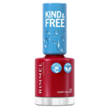 Rimmel Kind & Free Clean Nail Polish Poppy Pop Red, 1pcs