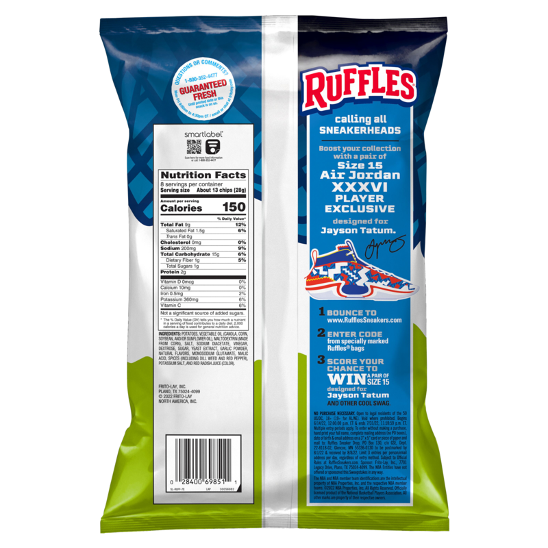 Ruffles Spicy Dill Pickle Potato Chips 8oz Snacks fast delivery by