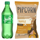 Sprite 20oz Btl and Pipcorn Heirloom Popcorn Truffle 1oz