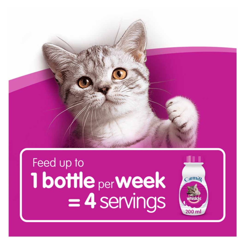 Whiskas Cat Milk, 6 x 200ml Pets fast delivery by App or Online